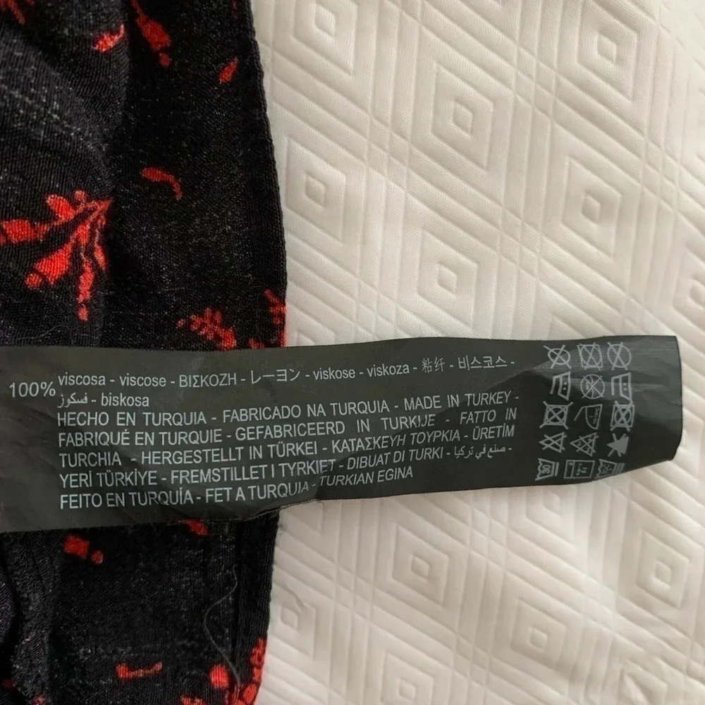 Zara Goth Cottage Core Witchy ruffle dress black red XSmall Fairy Whimsy - Picture 4 of 8